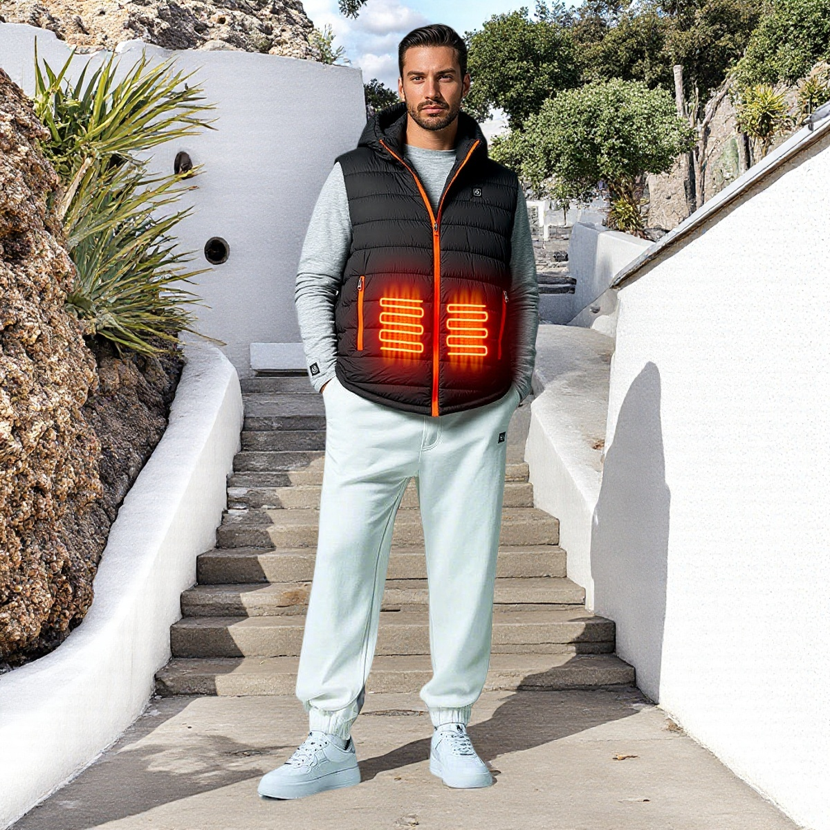 Savior Elektrisch beheizte Kapuzen-Weste