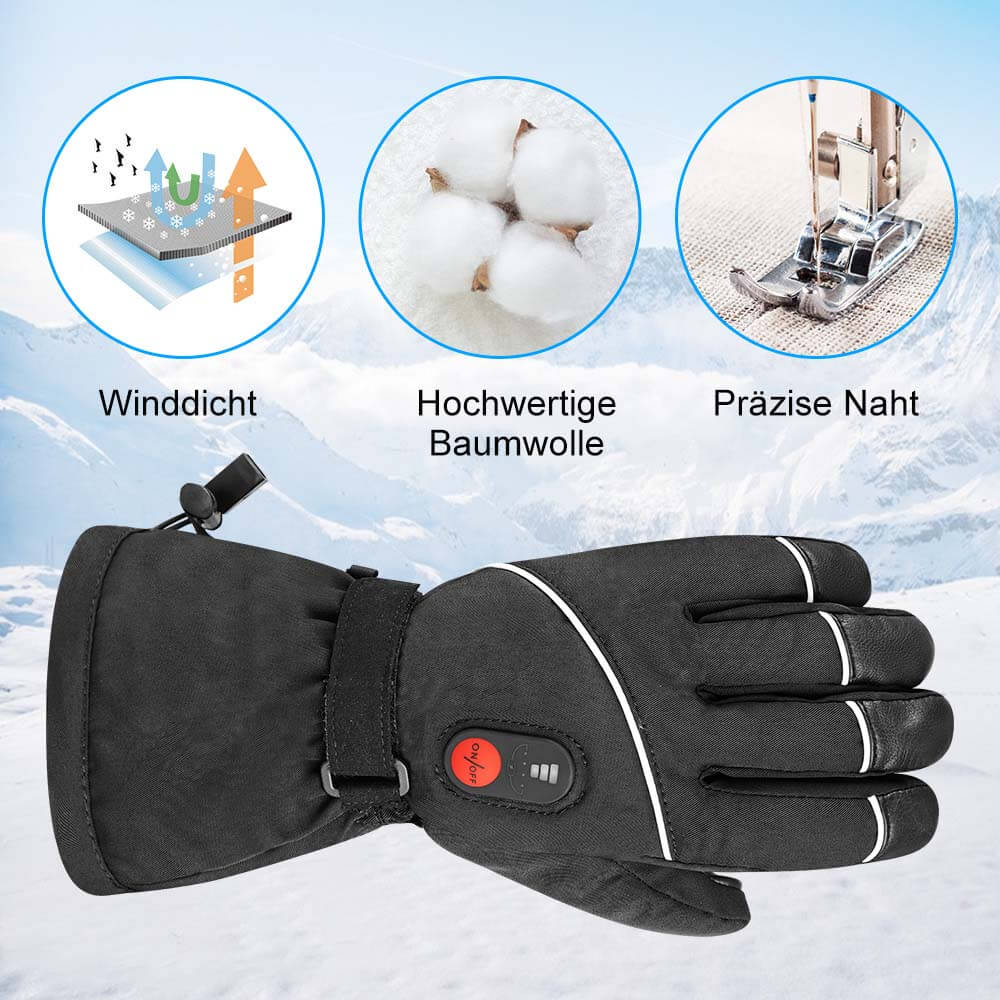 Savior Dicke Beheizte Lederhandschuhe | Leder Hand Warming Handschuhe