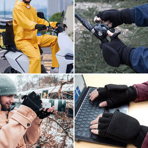 OZERO Fleece Fingerless Winter Handschuhe | 3M Thinsulate Thermo Convertible Handschuhe