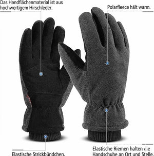 OZERO Herren & Damen Hirschleder Winterhandschuhe Materialangaben