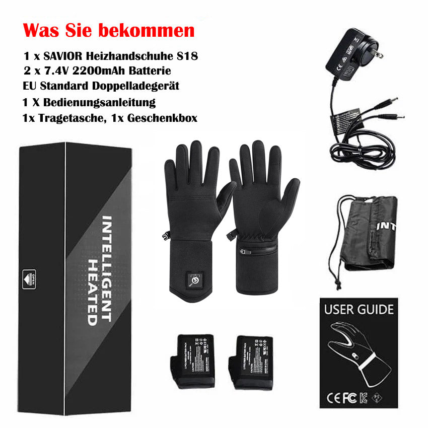 Savior Dünne Beheizte Handschuhe Liner für Männer und Frauen | Elektrische Fingerspitze Touch Screen Erwärmung Handschuhe