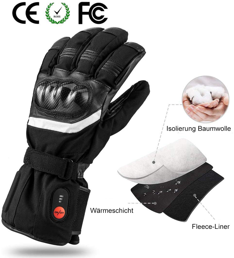beheizbare handschuhe motorrad test Savior Beheizte Handschuhe – Premium Leder – Motorrad & Skifahren – 7