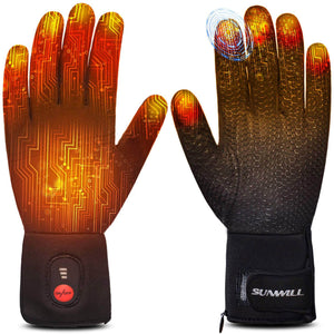Sunwill Wiederaufladbare elektrische Finger Touch Screen Dünne beheizte Handschuhe Liner