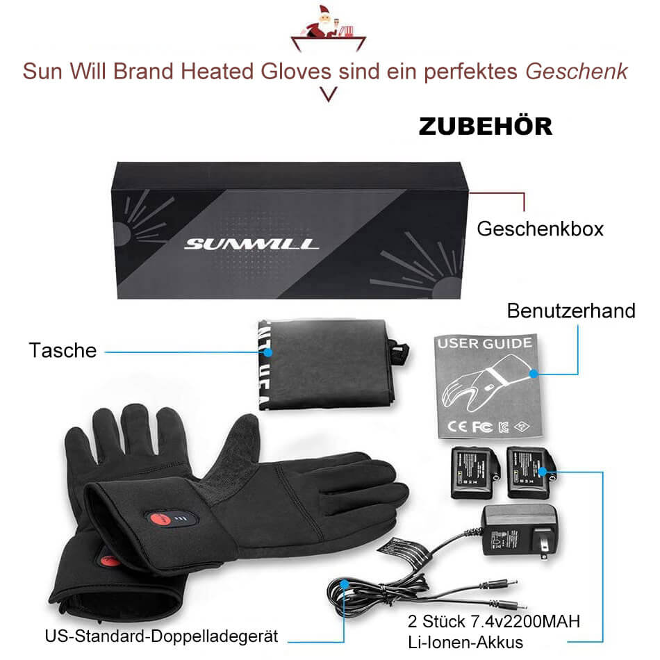 handschuh innenfutter verdreht Sunwill wiederaufladbare elektrische Heizhandschuhe Innenfutter mit To