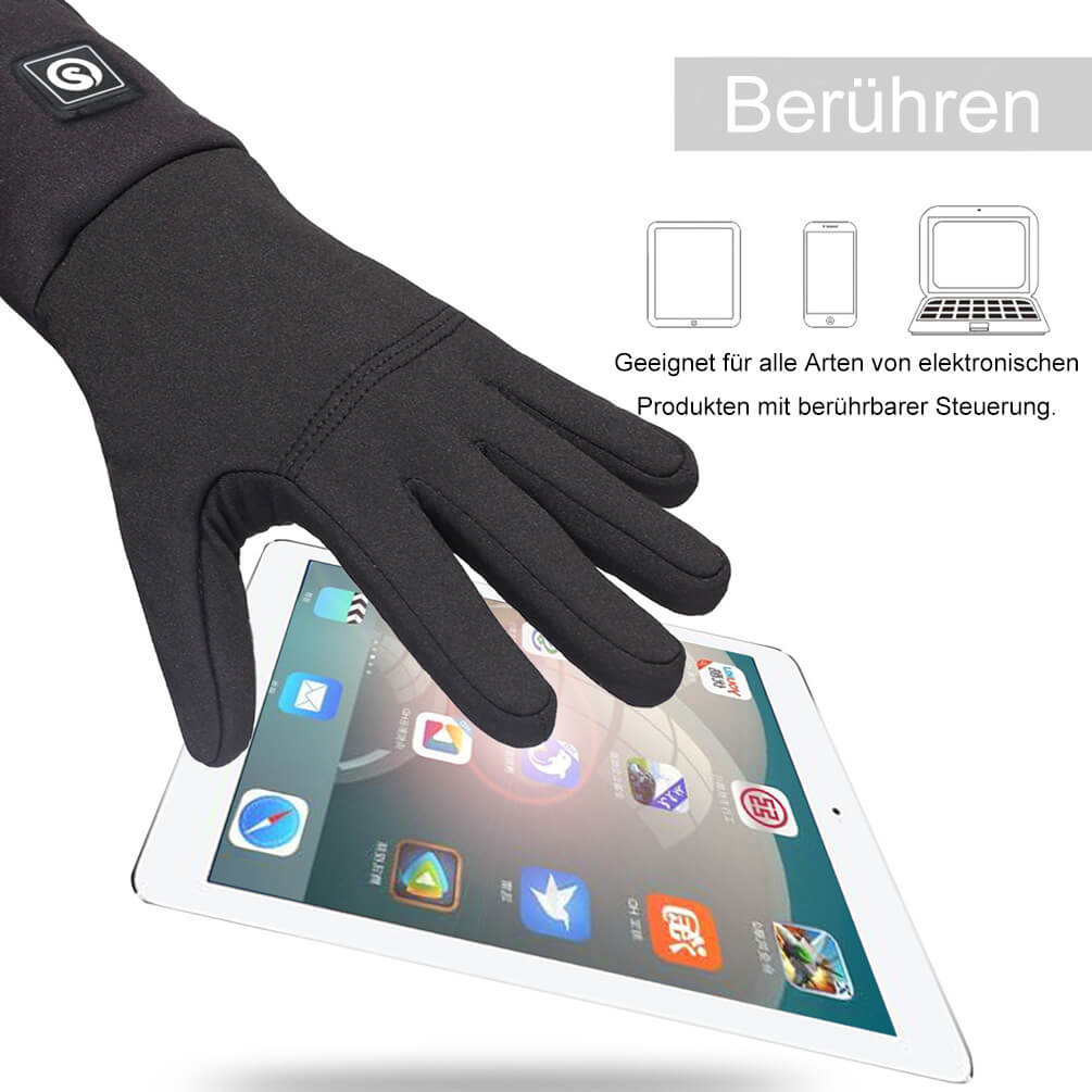 Savior Beheizbare Unterziehhandschuhe – Dünne Heizhandschuhe mit Touch