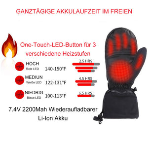 Leder elektrisch beheizte Handschuhe | Wiederaufladbare 7V Batterie beheizte Ski Handschuhe