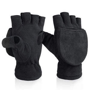 OZERO Fleece Fingerless Winter Handschuhe | 3M Thinsulate Thermo Convertible Handschuhe
