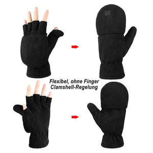 OZERO Fleece Fingerless Winter Handschuhe | 3M Thinsulate Thermo Convertible Handschuhe