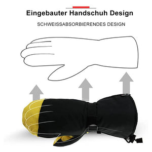 OZERO Leder Warme Handschuhe | 3M Isolierte Thermo für Snowboardhandschuhe