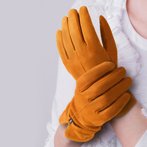 Ozero Hirschleder Wildleder Frauen Lederhandschuhe mit warmem Kaschmir Futter | Winter Touchscreen Handschuhe