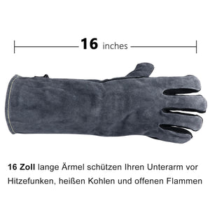 Ozero Leder Schweißen Hitzebeständige Handschuhe | Schweißen BBQ Heat Proof Handschuhe